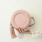 Artsivaris Fashion Round Small Leather Shoulder Bag Tassel Crossbody Messenger