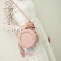 Artsivaris Fashion Round Small Leather Shoulder Bag Tassel Crossbody Messenger