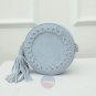 Artsivaris Fashion Round Small Leather Shoulder Bag Tassel Crossbody Messenger