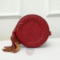 Artsivaris Fashion Round Small Leather Shoulder Bag Tassel Crossbody Messenger