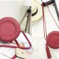 Artsivaris Fashion Round Small Leather Shoulder Bag Tassel Crossbody Messenger
