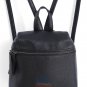 Artsivaris Black Leather Women Backpack Casual Travel Fashion Book Bag Satchel
