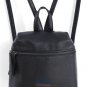 Artsivaris Black Leather Women Backpack Casual Travel Fashion Book Bag Satchel