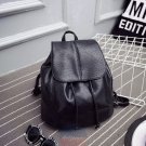 Artsivaris NEW Women Vintage Black Leather Backpack School Bag Travel Rucksack