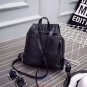 Artsivaris NEW Women Vintage Black Leather Backpack School Bag Travel Rucksack
