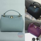 Stylish Leather Women Casual Handbag Travel Medium Black Satchel Messenger Bag