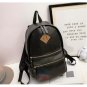Stylish Men Women Black Leather Backpack Sport Travel School Book Shoulder Bag