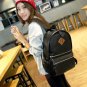 Stylish Men Women Black Leather Backpack Sport Travel School Book Shoulder Bag