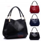 Stylish Leather Handbag Women Shoulder Bag Evening Purse Croco Embossed Tote Bag