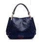 Stylish Leather Handbag Women Shoulder Bag Evening Purse Croco Embossed Tote Bag