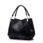 Stylish Leather Handbag Women Shoulder Bag Evening Purse Croco Embossed Tote Bag