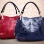 Stylish Leather Handbag Women Shoulder Bag Evening Purse Croco Embossed Tote Bag