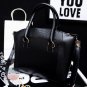 Stylish Women Satchel Crossbody Shoulder Bag Leather Tote Handbag Black Purse