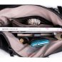 Elegant Big Vacation Handbag Black Leather Messenger Women Bag Travel Purse Tote