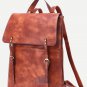 Vintage Large Backpack Stud Leather Travel School Bag Casual Fashion Rucksack