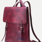 Vintage Large Backpack Stud Leather Travel School Bag Casual Fashion Rucksack