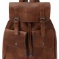 Artsivaris NEW Brown Leather Backpack College School Travel Vintage Satchel Bag