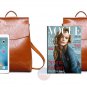 Artsivaris Vintage Leather Backpack School College Bag Casual Travel Satchel
