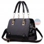 Stylish Women Handbag Black Leather Shoulder Bags Lady Messenger Purse Bag