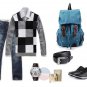 Stylish Men Women Backpack Canvas Shoulder Bag Travel School Vintage Rucksack