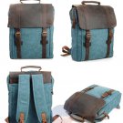 Artsivaris New Vintage Large Canvas Leather Men Women Backpack 15" Laptop Bag