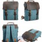 Artsivaris New Vintage Large Canvas Leather Men Women Backpack 15" Laptop Bag