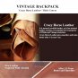Artsivaris New Vintage Large Canvas Leather Men Women Backpack 15" Laptop Bag