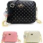 Stylish Women Messenger Rivet Chain Shoulder Bag Leather Crossbody Crown Bag