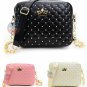 Stylish Women Messenger Rivet Chain Shoulder Bag Leather Crossbody Crown Bag