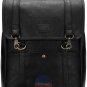 Stylish Women's Black Leather Satchel Backpack School Book Bag Travel Rucksack