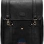 Stylish Women's Black Leather Satchel Backpack School Book Bag Travel Rucksack