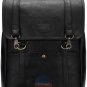 Stylish Women's Black Leather Satchel Backpack School Book Bag Travel Rucksack