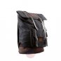 Artsivaris Roll Top 14" Laptop Travel School Bag Polyester Leather Backpack
