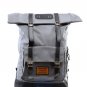 Artsivaris Roll Top 14" Laptop Travel School Bag Polyester Leather Backpack