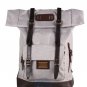 Artsivaris Roll Top 14" Laptop Travel School Bag Polyester Leather Backpack