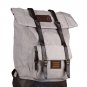 Artsivaris Roll Top 14" Laptop Travel School Bag Polyester Leather Backpack