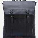 Vintage Black Leather Backpack Flap Buckle Shoulder Bag School Travel Rucksack