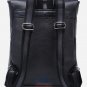 Vintage Black Leather Backpack Flap Buckle Shoulder Bag School Travel Rucksack