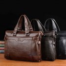 Artsivaris Men Business Briefcase Leather Laptop Computer Travel Messenger Bag
