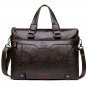 Artsivaris Men Business Briefcase Leather Laptop Computer Travel Messenger Bag