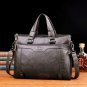 Artsivaris Men Business Briefcase Leather Laptop Computer Travel Messenger Bag