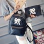 Stylish 2pc Owl Design Bag Leather Rucksack Travel School Casual Women Backpack