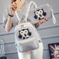 Stylish 2pc Owl Design Bag Leather Rucksack Travel School Casual Women Backpack