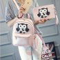 Stylish 2pc Owl Design Bag Leather Rucksack Travel School Casual Women Backpack