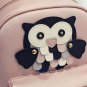 Stylish 2pc Owl Design Bag Leather Rucksack Travel School Casual Women Backpack