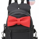 Stylish Mouse Black Red Oversized Bow Tie Bag Leather Women Backpack