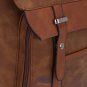 Vintage Brown Leather Backpack Flap Buckle Shoulder Bag School Travel Rucksack