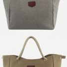 Artsivaris NEW Canvas Tote Rope Handle Casual Travel Shoulder Bag Purse