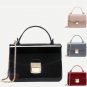 Stylish Pushlock Handbag Plastic Messenger Bag Chain Clutch Fashion Satchel