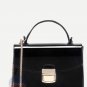 Stylish Pushlock Handbag Plastic Messenger Bag Chain Clutch Fashion Satchel